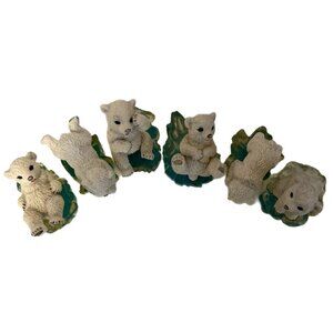 Hamilton Collection 1996/1997 Polar Playmates Polar Bear Figurines Lot of 6
